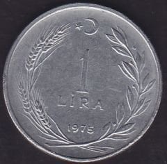 1975 Yılı 1 Lira Ters