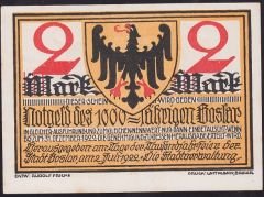 Almanya 2 Mark Notgeld 1922 Çilaltı Çil