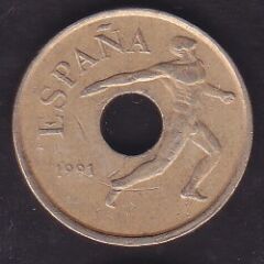 İspanya 25 Pesetas 1991