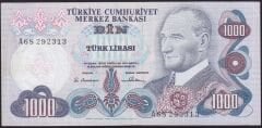 6.Emisyon 1.Tertip 1000 Lira A68 292313 Çok Temiz+