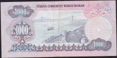 6.Emisyon 1.Tertip 1000 Lira A68 292313 Çok Temiz+