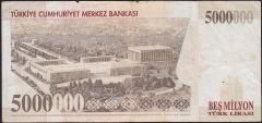 7.Emisyon 5 000 000 Lira E37 531198 Çok Temiz
