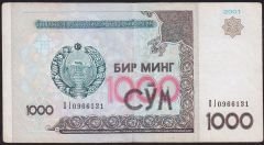 Özbekistan 1000 Cym 2001 Çok Temiz Pick 82