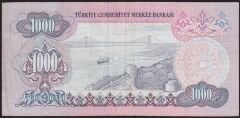 6.Emisyon 1.Tertip 1000 Lira A49 258085 Çok Temiz+