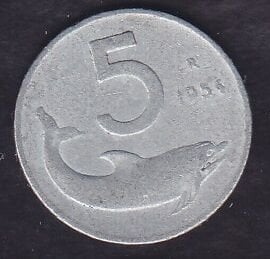 İtalya 5 Liret 1954