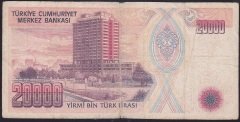 7.EMİSYON 1.TERTİP 20000 LİRA A43 158409 TEMİZ