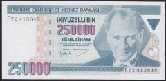 7.EMİSYON 3.TERTİP 250000 LİRA F72 413848 ÇİLALTI ÇİL