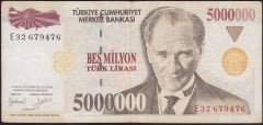7.Emisyon 5 000 000 Lira E32 679476 Çok Temiz
