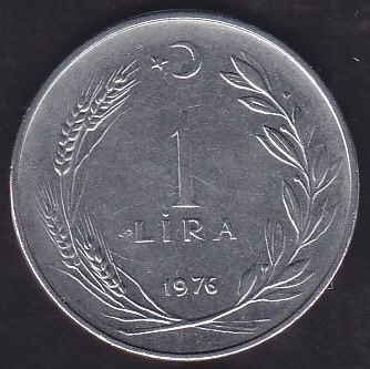 1976 Yılı 1 Lira Düz