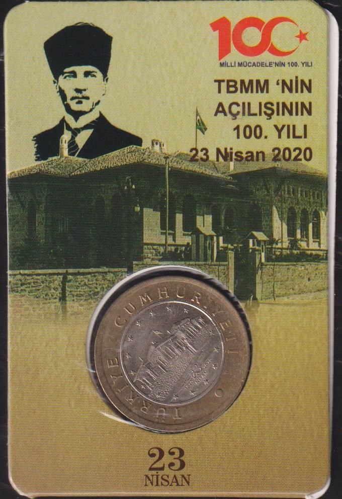 2020 Yılı Meclis'in Açılışının 100.Yılı 1 Lira Hatıra Para