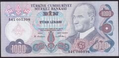6.Emisyon 1.Tertip 1000 Lira A41 005398 Çok Çok Temiz+
