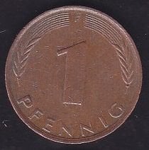 Almanya 1 Pfennig 1975 F