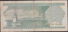 6.Emisyon 1.Tertip 10 Lira F11 002081 Çok Temiz