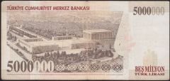 7.Emisyon 5 000 000 Lira E31 527998 Çok Temiz