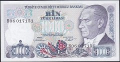 7.Emisyon 1.Tertip 1000 Lira B06 017151 Çilaltı