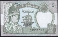 Nepal 2 Rupi 1981 Çil Pick 29b4