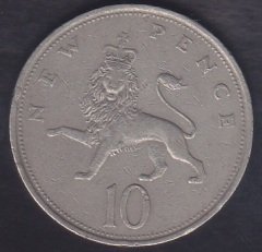 İNGİLTERE 10 PENCE 1969