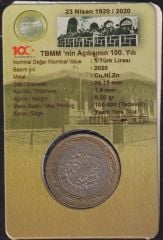 2020 Yılı Meclis'in Açılışının 100.Yılı 1 Lira Hatıra Para