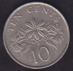 Singapur 10 Cent 1989