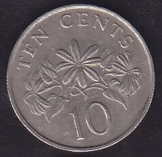 Singapur 10 Cent 1989