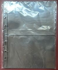 Bener Koleksiyon Kağıt Para Föyü ( Sayfası ) 2 Bölmeli - 1 Paket Siyah ( 5 Adet Föy ) Grande Boy