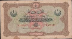 Reşat 1 Lira 22 Aralık 1331 F 133632 Çok Temiz ( PANFİLİ İmza )