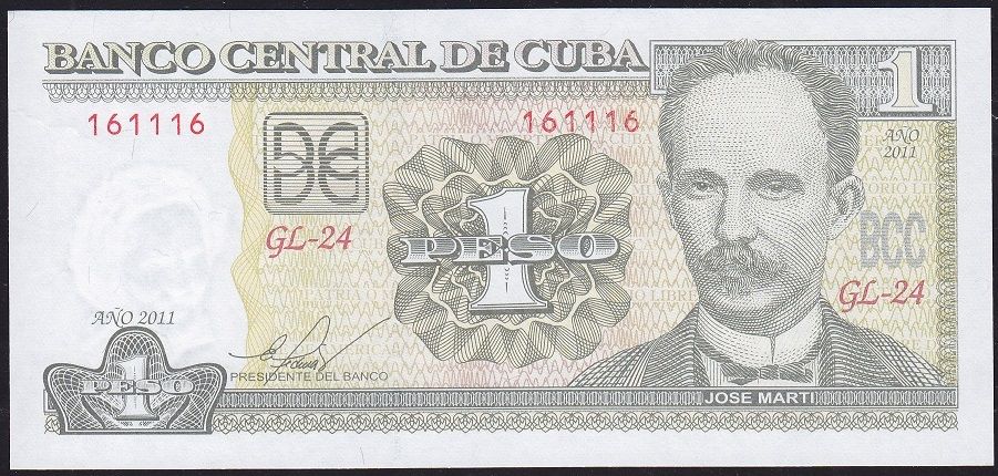 Küba 1 Peso 2011 Çil Pick 128f -161116
