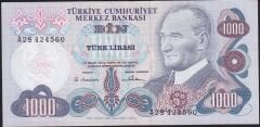 6.Emisyon 1.Tertip 1000 Lira A28 424560 Çilaltı