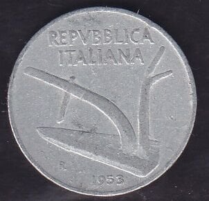 İtalya 10 Liret 1953