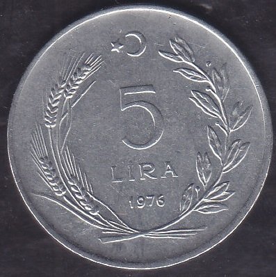 1976 Yılı 5 Lira