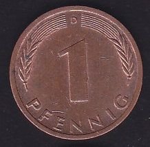 Almanya 1 Pfennig 1976 D