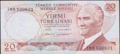6.Emisyon 4.Tertip 20 Lira I88 720621 Ççt Çilaltı