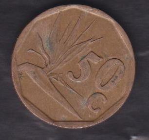 GÜNEY AFRİKA 50 SENT 1994 ÇOK TEMİZ +