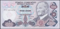 6.Emisyon 3.Tertip 1000 Lira F77 463433 Çilaltı Çil