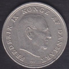 DANİMARKA 1 KRON 1966