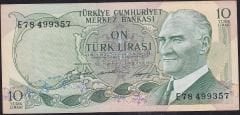 6.Emisyon 1.Tertip 10 Lira E78 499357 Çok Temiz+