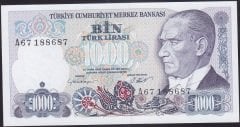 7.Emisyon 1.Tertip 1000 Lira A67 188687 Çil