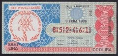 1986 9 EKİM YARIM BİLET Z SERİSİ