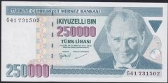 7.EMİSYON 3.TERTİP 250000 LİRA G41 731502 ÇİL