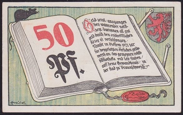Almanya 50 Pfennig Notgeld 1921 Çil