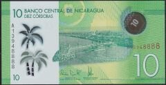 Nikaragua 10 Cordobas 2014 Çil Polymer Pick 209 --- 8888