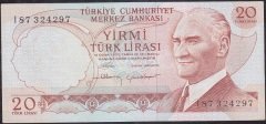 6.Emisyon 4.Tertip 20 Lira I87 324297 Çilaltı