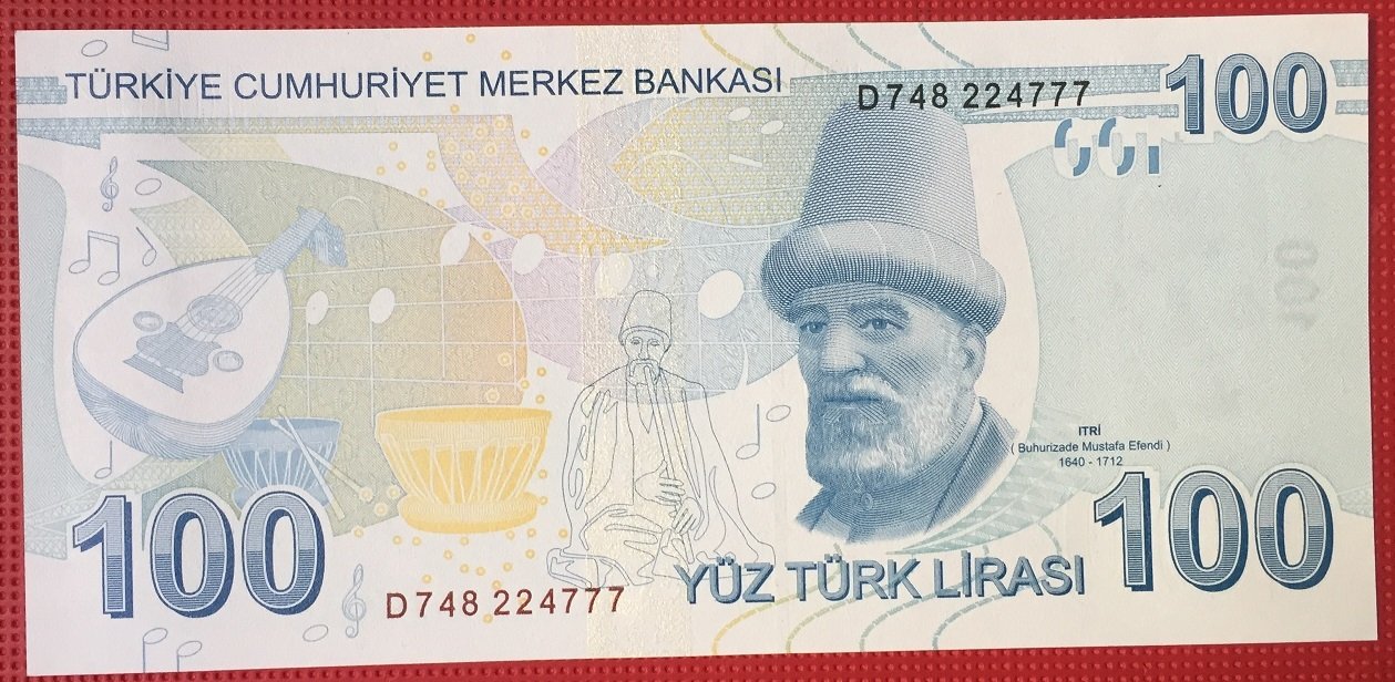 9.EMİSYON 100 LİRA 3.TERTİP D748 224777 ÇİL