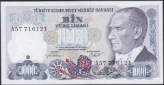 7.Emisyon 1.Tertip 1000 Lira A57 716121 Çil