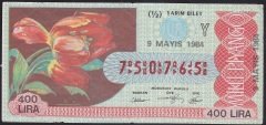 1984 9 MAYIS YARIM BİLET Y SERİSİ