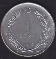 1978 Yılı 1 Lira Düz