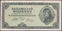 Macaristan 100000000 Mil Pengo 1946 Çok Temiz+ Pick 130