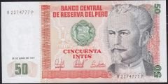 Peru 50 İntis 1987 Çil Pick 131b --- 777