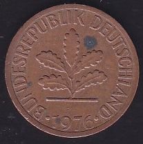 Almanya 1 Pfennig 1976 J