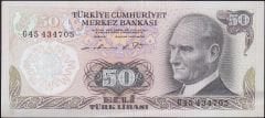 6.Emisyon 1.Tertip 50 Lira G45 434705 Çilaltı